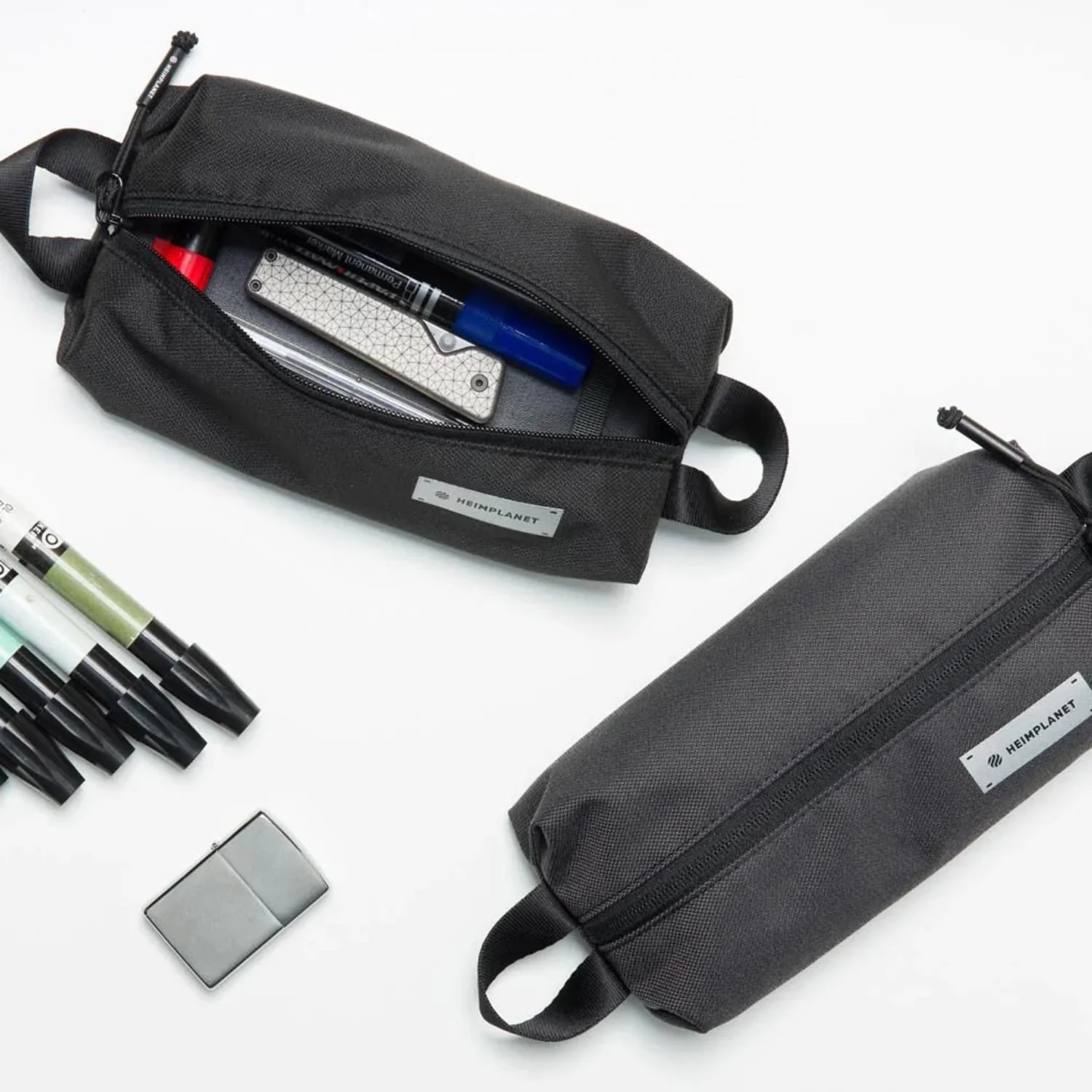 CARRY ESSENTIALS SIMPLE POUCH, CASTLEROCK/BLACK - Fjord
