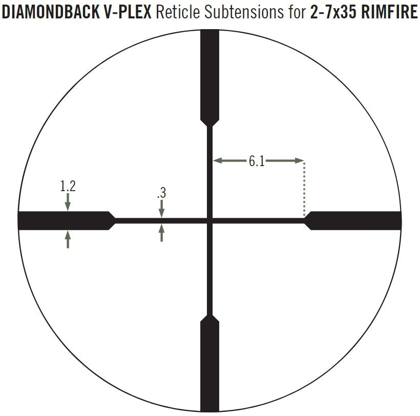 Puškohľad DIAMONDBACK® 2-7X35 RIMFIRE